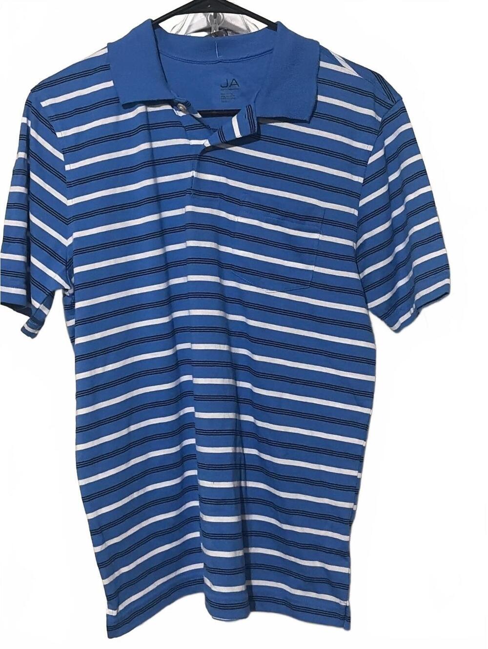 John Ashford Essentials Ocean Current Small Blue Striped Polo Shirt
